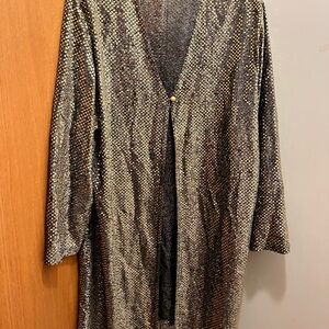 Fashion Bug Metallic Gold & Black Cardigan